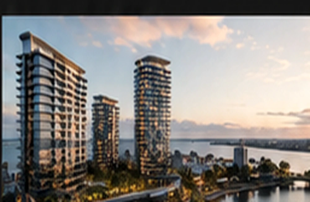 Concept image of waterfront residential towers